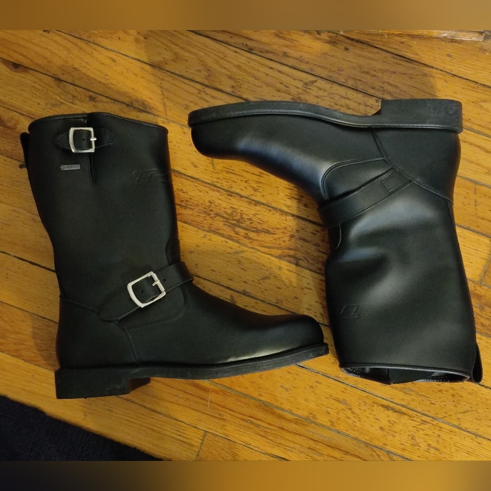 TCX Men's Size 12 (EU 46) Black Leather Waterproof Riding/Engineer Boots